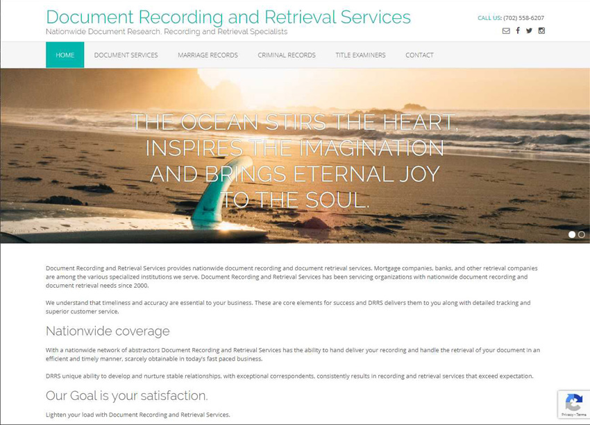 Document Recording & Retrieval Services Website