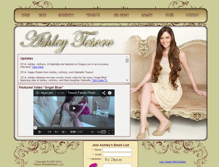 Ashley Tesoro Website