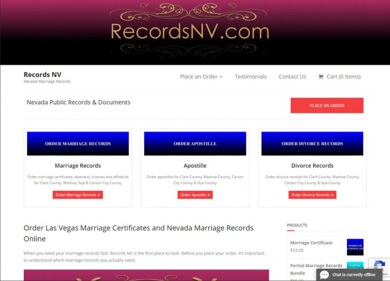 Records NV Website