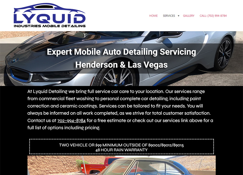 Lyquid Detailing Website