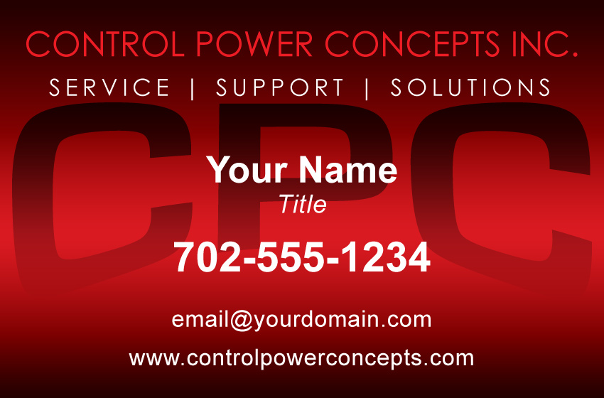Control Power Concepts Business Card