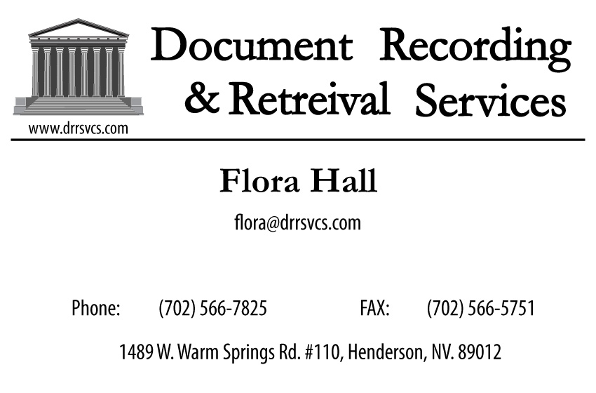Document Recording & Retrieval Business Card