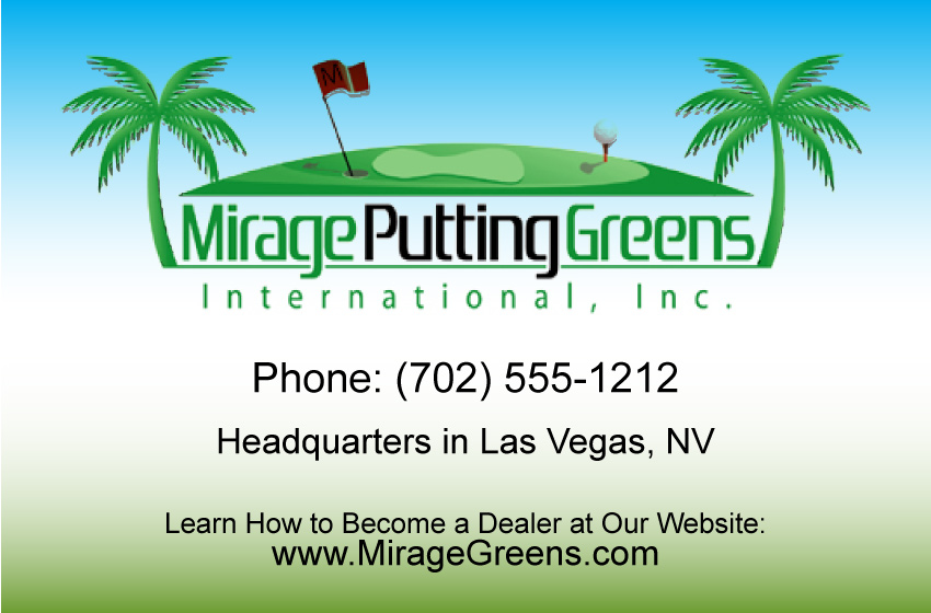 Mirage Putting Greens Business Card